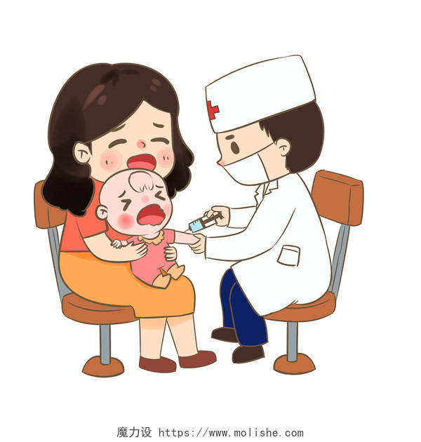 卡通手绘儿童医疗卫生健康人物素材